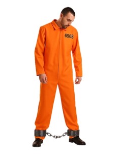 Gefangenenausstattung Guantanamo Größe L - von hoher Qualität, ideal für Karneval, Themenpartys und besondere Veranstaltungen. 2