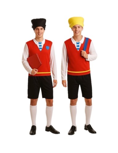 Fantasia de Estudante Loiro e Moreno Tamanho L - de alta qualidade, ideal para carnaval, festas temáticas e eventos especiais.