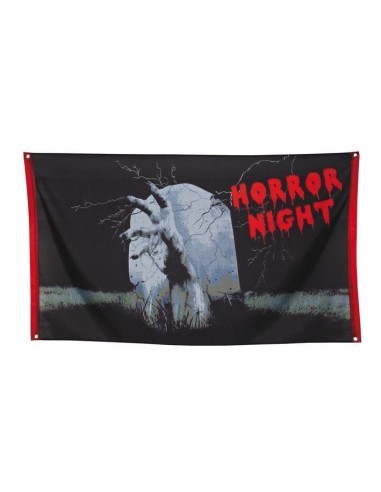 Drapeau d'horreur de nuit 90x150cm - de haute qualité, idéal pour le carnaval, les fêtes à thème et les événements spéciaux.