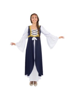 Disfraz Lady Medieval Azul Talla M Nuevo - de alta calidad, ideal para carnaval, fiestas temáticas y eventos especiales