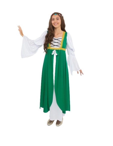 Disfraz Lady Medieval Verde Talla M Nuevo - de alta calidad, ideal para carnaval, fiestas temáticas y eventos especiales