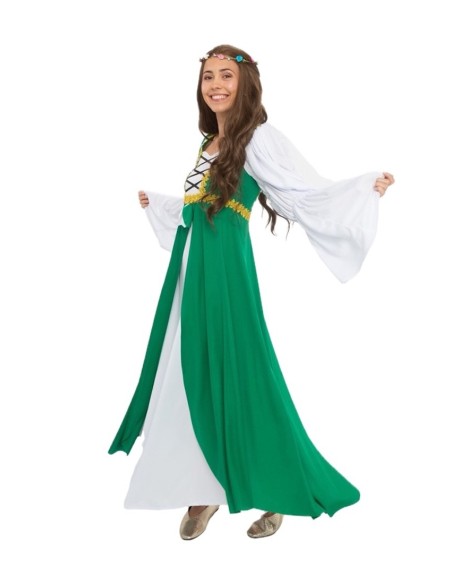 Disfraz Mujer Medieval Verde Talla M Nuevo | Disfraces Adultos El Rey del Carnaval