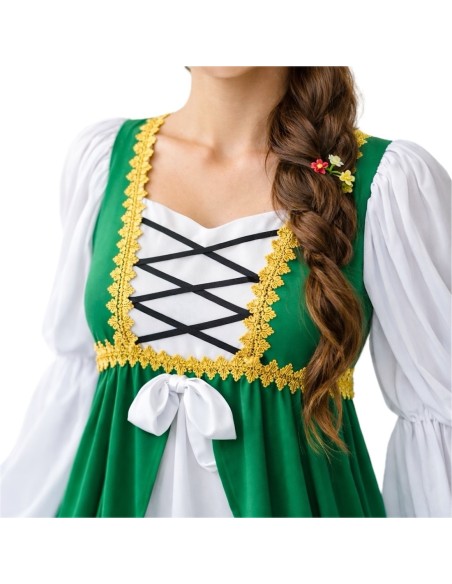 Disfraz Mujer Medieval Verde Talla M Nuevo | Disfraces Adultos El Rey del Carnaval