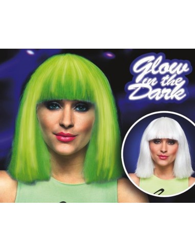Parrucca fluorescente - di alta qualità, ideale per carnevale, feste a tema ed eventi speciali.