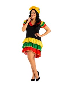 Rumbera-Kostüm Größe M - von hoher Qualität, ideal für Karneval, Themenpartys und besondere Veranstaltungen.