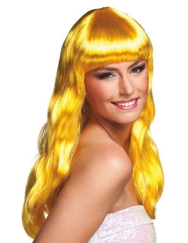 Peluca melena larga amarilla - de alta calidad, ideal para carnaval, fiestas temáticas y eventos especiales