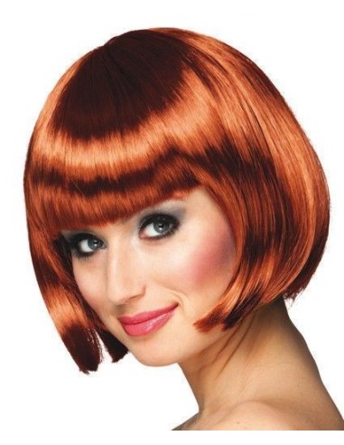 Cabaret chestnut wig - high quality, ideal for carnival, themed parties, and special events