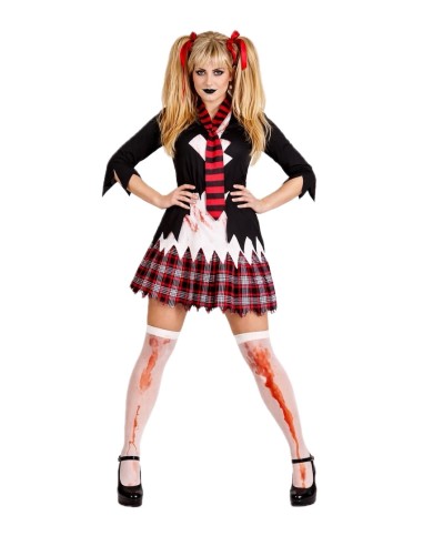 Disfraz Colegiala Siniestra Talla M - de alta calidad, ideal para carnaval, fiestas temáticas y eventos especiales
