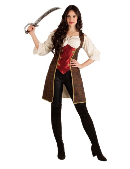 Disfraz Pirata Lujo Talla M - de alta calidad, ideal para carnaval, fiestas temáticas y eventos especiales