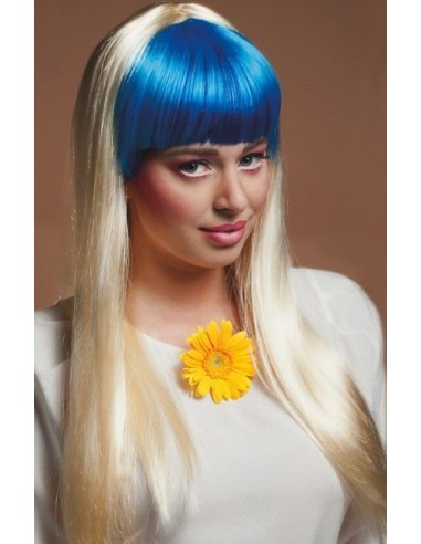 Julienne wig in blonde and blue - high quality, perfect for carnival, themed parties, and special events