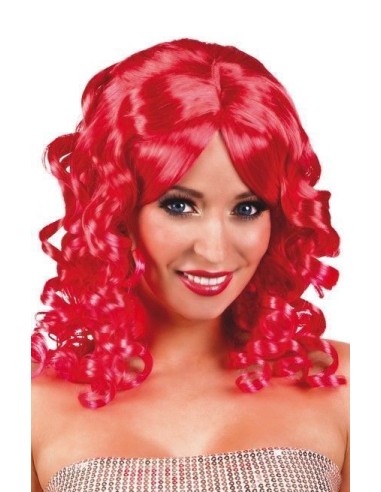 Peruca coquetel vermelha - de alta qualidade, ideal para o carnaval, festas temáticas e eventos especiais.