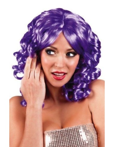 Peluca cocktail violeta - de alta calidad, ideal para carnaval, fiestas temáticas y eventos especiales