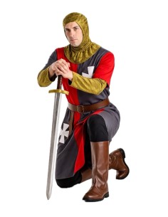 Disfraz Medieval Gris Talla L - de alta calidad, ideal para carnaval, fiestas temáticas y eventos especiales 2