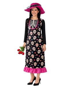 Catrina-Kostüm Größe M - von hoher Qualität, ideal für Karneval, Themenpartys und besondere Veranstaltungen.