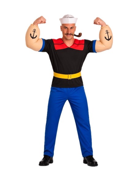 Strongman Sailor Costume Size L - high quality, ideal for carnival, themed parties, and special events