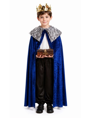 Capa Rei Melchior, Príncipe ou Pajem 8/10 Anos - de alta qualidade, ideal para carnaval, festas temáticas e eventos especiais