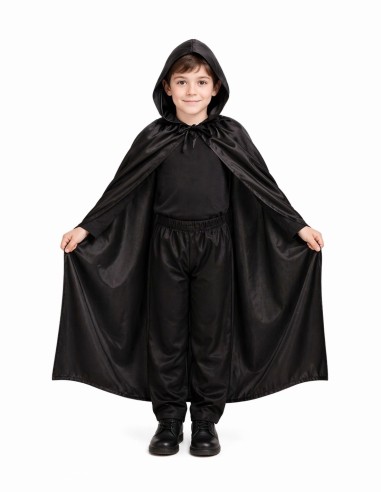 Black Cape 8/10 Years - high quality, ideal for carnival, themed parties, and special events