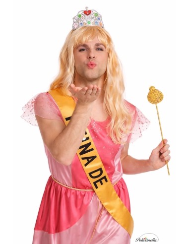 Disfraz Princesa Rosa Hombre Talla L | Disfraces Adultos El Rey del Carnaval