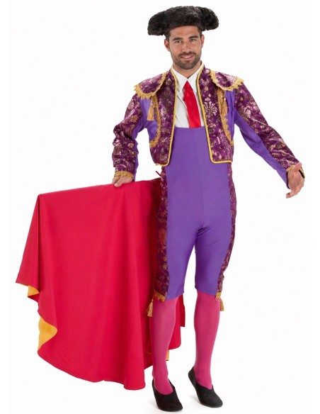 Disfraz Torero Morado Talla L - de alta calidad, ideal para carnaval, fiestas temáticas y eventos especiales