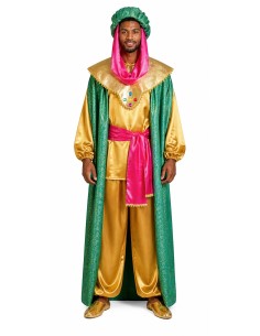 Disfraz Rey Baltasar Talla L - de alta calidad, ideal para carnaval, fiestas temáticas y eventos especiales
