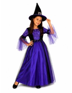 Disfraz Bruja Morada - de alta calidad, ideal para carnaval, fiestas temáticas y eventos especiales