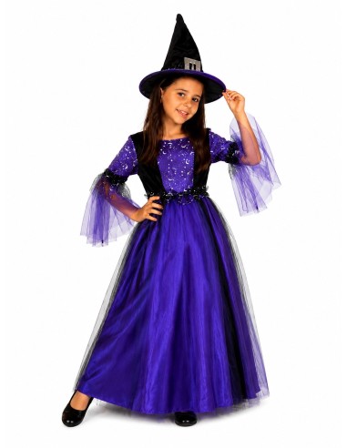 Disfraz Bruja Morada - de alta calidad, ideal para carnaval, fiestas temáticas y eventos especiales