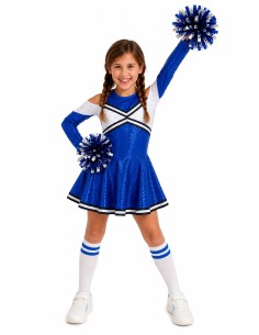 Disfraz Animadora Azul Nuevo - de alta calidad, ideal para carnaval, fiestas temáticas y eventos especiales