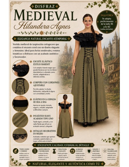 Medieval spinner costume Agnes New
