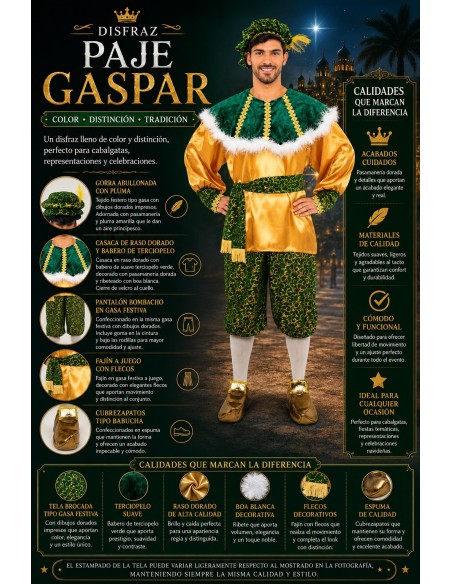 Page Gaspar Costume Size L New | Adult Costumes The King of Carnival