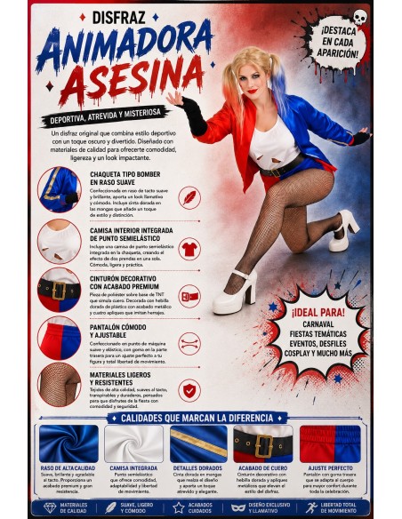 Killer Cheerleader Costume Size M | Adult Costumes The King of Carnival