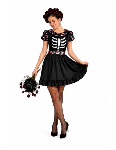 Disfraz Catrina - de alta calidad, ideal para carnaval, fiestas temáticas y eventos especiales