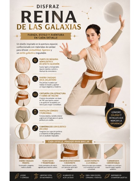 Disfraz Reina De Las Galaxias Talla M | Disfraces Adultos El Rey del Carnaval