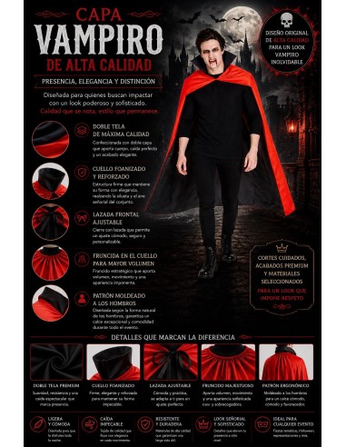 Capa Roja Y Negra Talla Unica | Disfraces Adultos El Rey del Carnaval