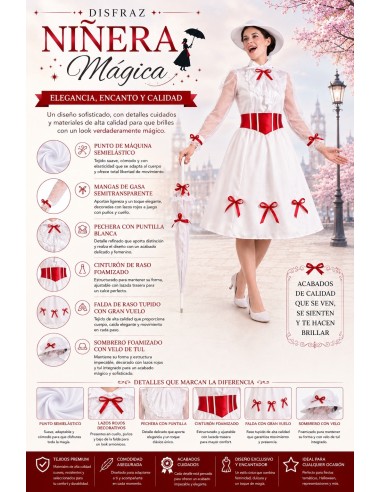 Disfraz Niñera Magica Talla M | Disfraces Adultos El Rey del Carnaval