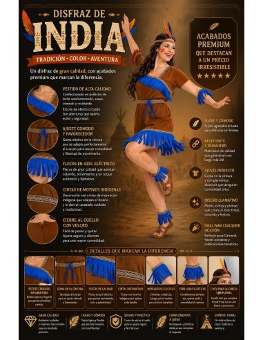 Indian Costume Size M | Adult Costumes The Carnival King