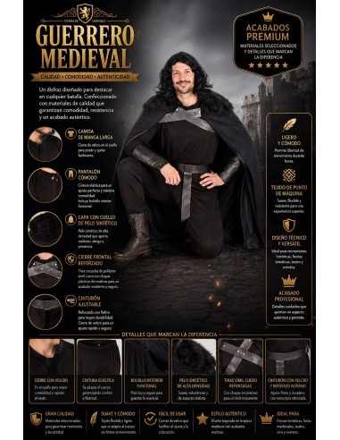 Warrior Costume Size L | Adult Costumes The King of the Carnival