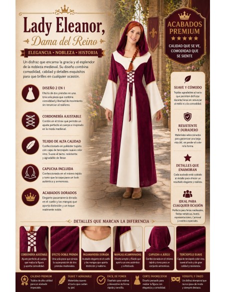 Medieval Woman Costume Size M | Adult Costumes The King of Carnival