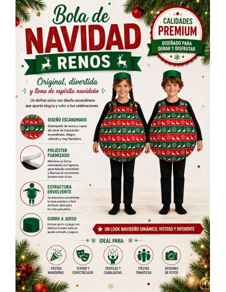 Disfraz Bola Navidad Renos Nuevo