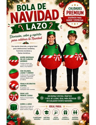 Disfraz Bola Navidad Lazo Nuevo