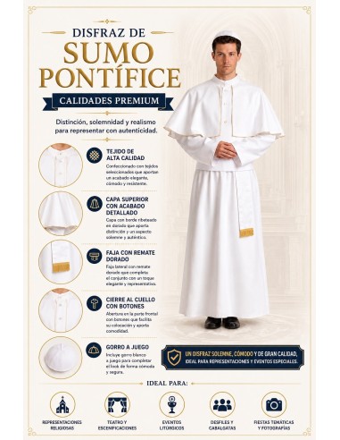 Costume Pope Size L | Adult Costumes The King of Carnival