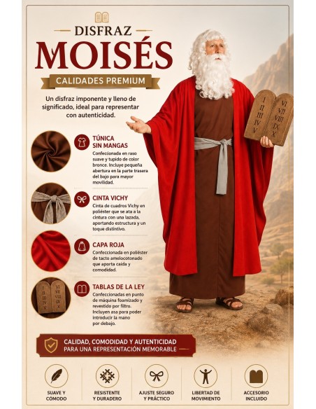 Kostüm Moses Größe L | Erwachsene kostumiert der König des Karnevals