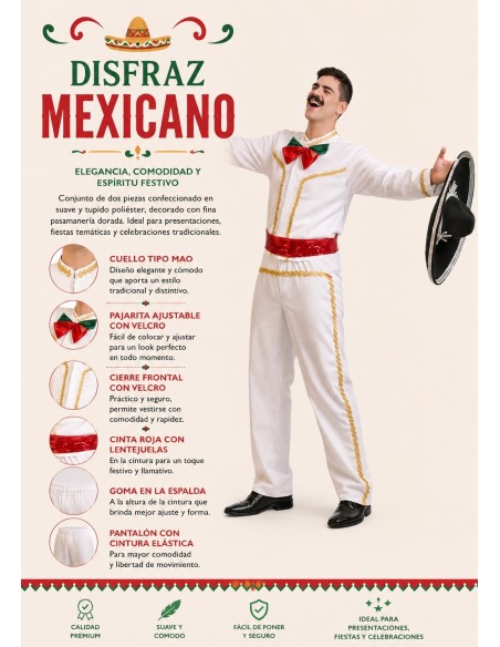 Mexican Costume Size L | Adult Costumes The King of the Carnival