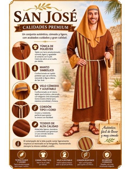 Disfraz San Jose Talla L | Disfraces Adultos El Rey del Carnaval