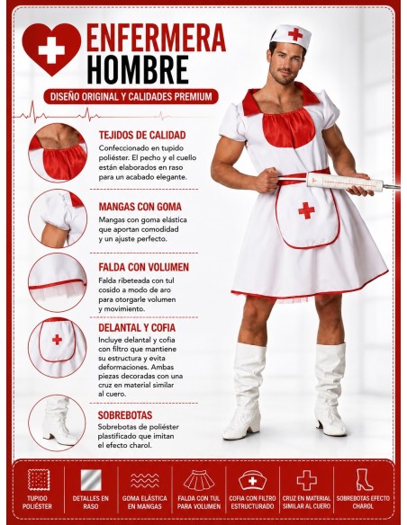 Nurse Costume Men's Size X | Adult Costumes The King of Carnival