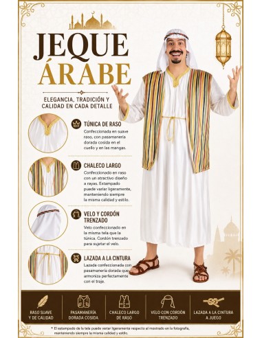 Arab Sheikh Costume Size L | Adult Costumes The Carnival King