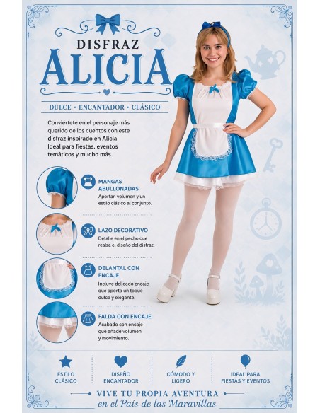 Costume Alice Taglia M | Costumi per Adulti Il Re del Carnevale