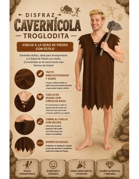 Costume de troglodyte Taille L | Costumes pour adultes Le Roi du Carnaval