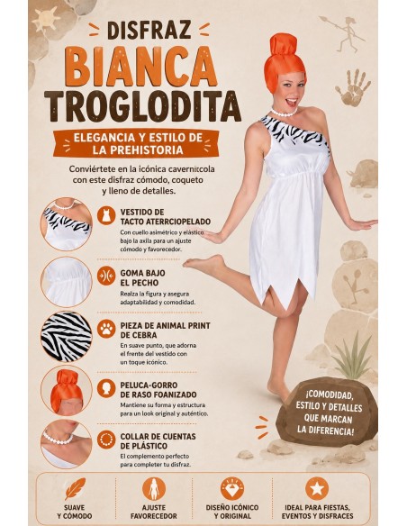 Déguisement Femme Troglodyte Taille M | Déguisements pour Adultes Le Roi du Carnaval