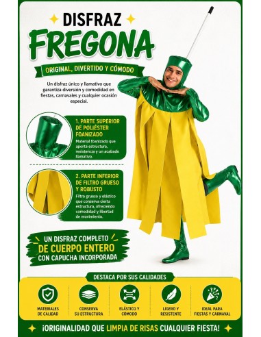 Disfraz Fregona Talla L | Disfraces Adultos El Rey del Carnaval