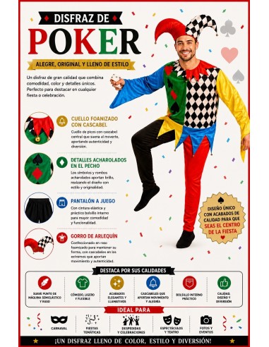Poker Costume Size L | Adult Costumes The King of Carnival